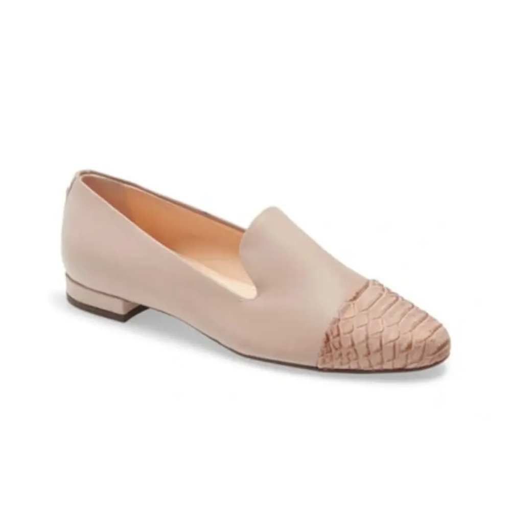 AGL ATTILIO GIUSTI LEOMBRUNI Poudre Snake Embossed Flats